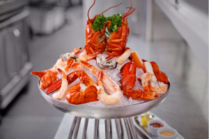 Lobster, shrimp on ice