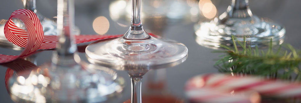 Holiday Table and Wine Glass Stems