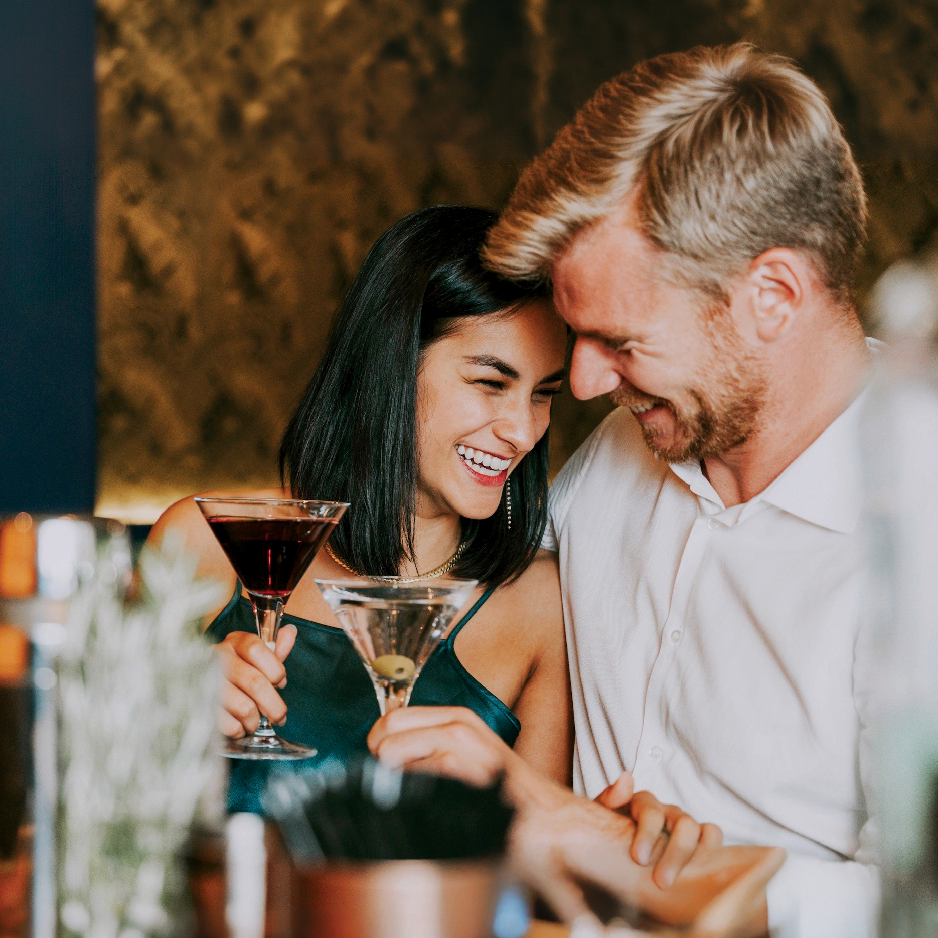 Romantic Couple at the Bar